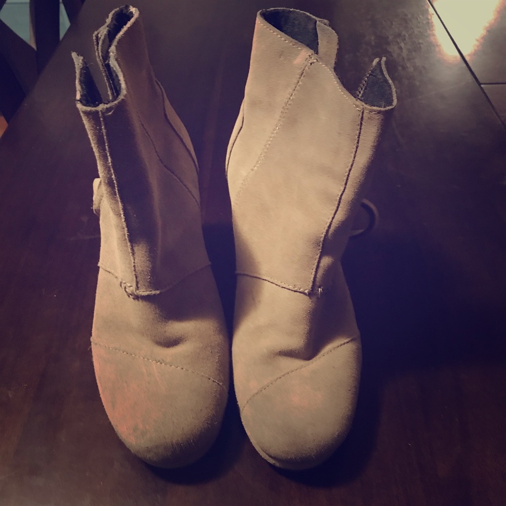 TOMS wedge booties